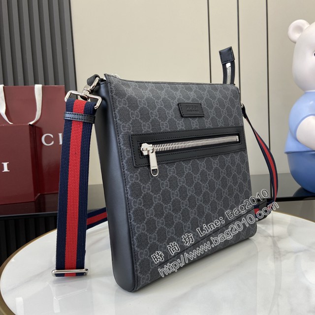 Gucci專櫃古馳最新款單肩斜挎男包 jh2718型號:  474137
